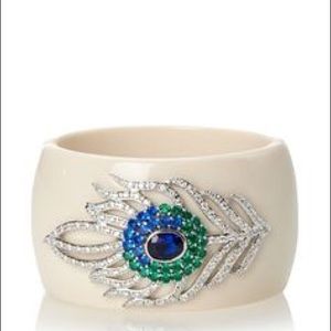 Kenneth Jay Lane Acrylic and Crystal Bangle